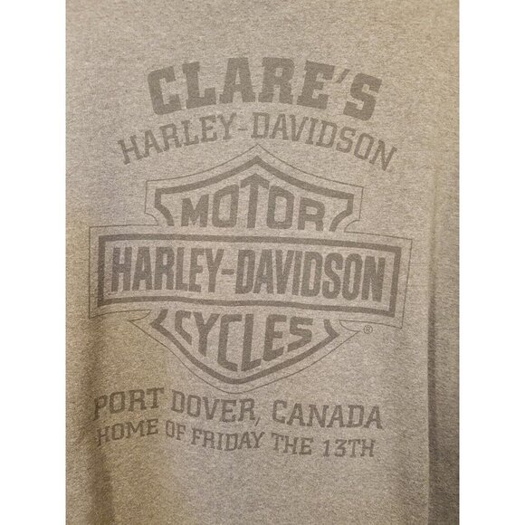 Harley Davidson Motorcycles "Port Dover Home Of Friday 13" Gray T-Shirt Size 3XL - Picture 3 of 11